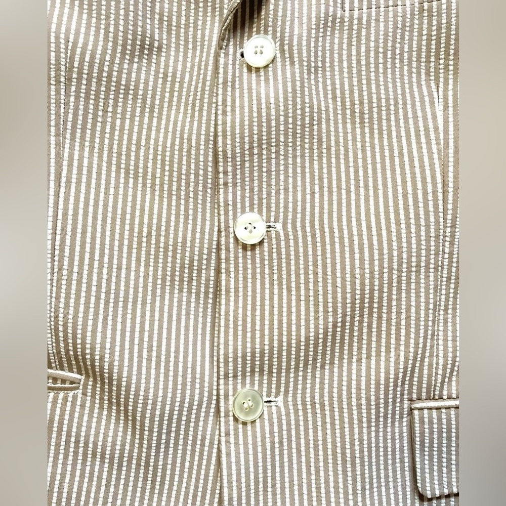 Falcone Superlative Men's Italian Seersucker Blazer Sports Coat Size 40R - Picture 2 of 6